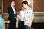 Đak generacije Mihajlo Gucunja, predsednik opštine Vuk Radojević